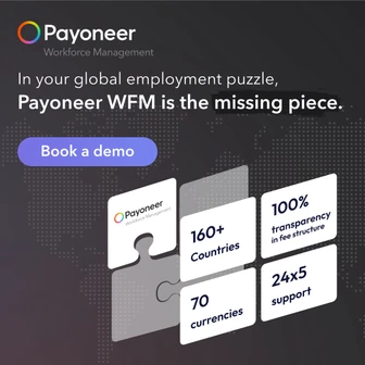 Payoneer Workforce Management: In your global employment puzzle, Payoneer WFM is the missing piece. Book a demo